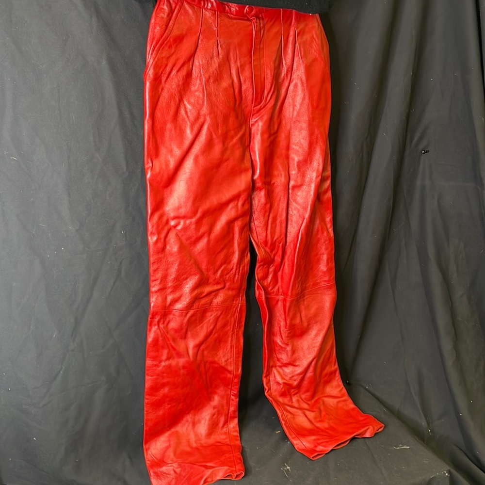 Vintage red leather pants!